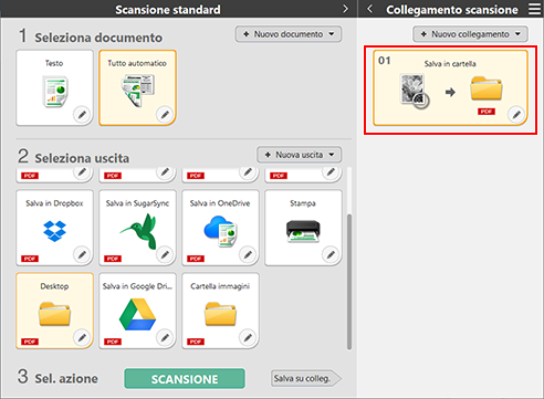 Collegamento scansione | CaptureOnTouch